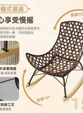 藤摇椅家用阳台休闲户外客SWZ-YYTB厅单椅人摇懒人沙发摇椅椅成人