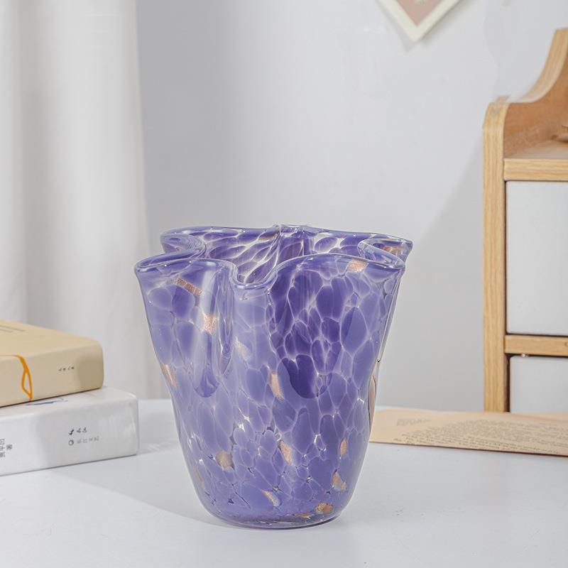 现代简约手工玻璃花餐桌家居鲜插花件工艺品287瓶摆亚花马逊热销