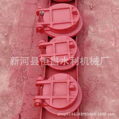 环保钢闸门铸铁制启拍闭机小圆门铸铁型拍门330拱形闸门