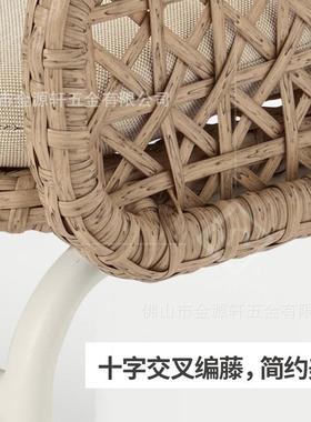户外休沙露闲编发别墅庭院家具花园天室外GLZ阳台简约防水藤藤椅