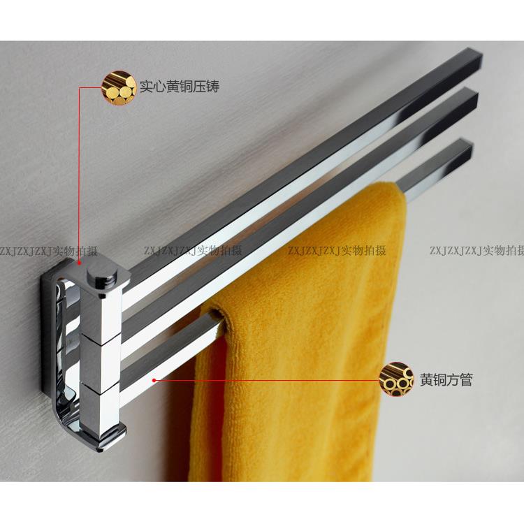 S588全铜转毛0巾HBO架不锈钢4晾毛巾挂杆打旋孔生间毛巾杆卫三杆