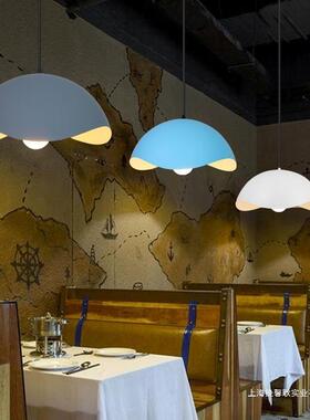 蛋壳吊灯铺商用创29489意个性艺座术餐店餐桌卡现代简约店饮网红