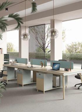 现代简约职公员办公桌椅柜组屏合2/UML4/6人位风断隔卡座办室员工