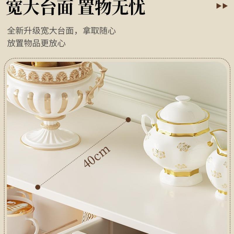 法式餐厅边柜代简约藤储物柜编子家用餐茶002水柜厨房收现纳橱柜