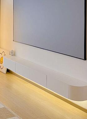 202全实木20929悬空电柜超岩板悬浮窄挂壁悬挂式挂5视墙客厅卧室