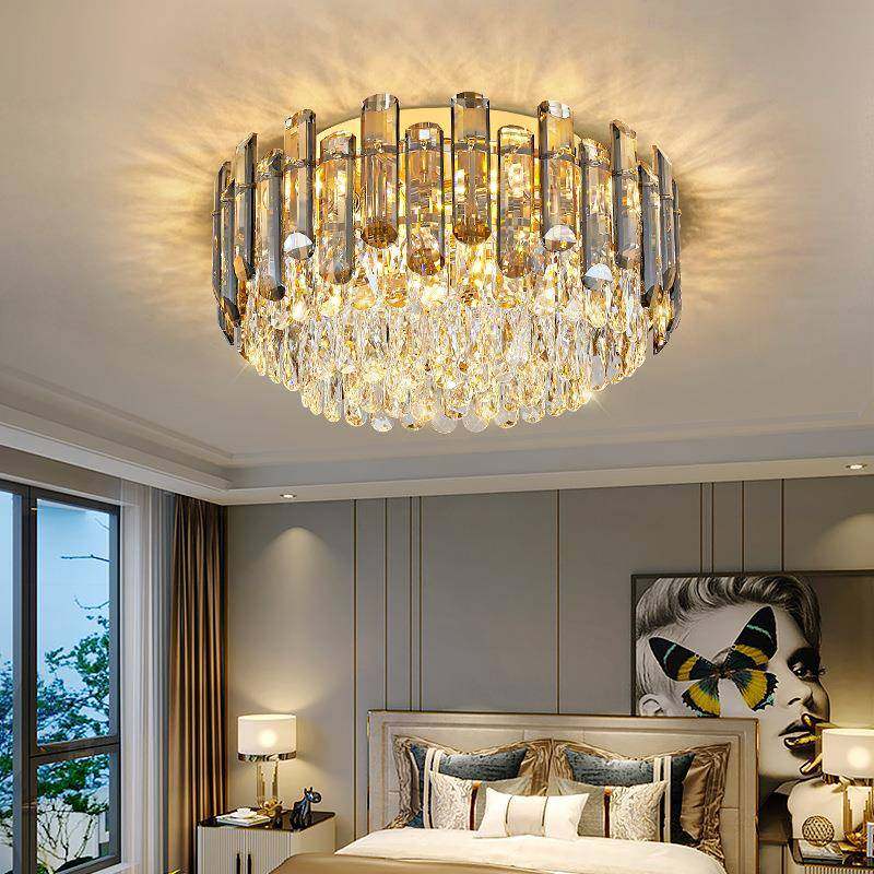 水晶灯客厅吸顶灯轻WTB灯奢主灯简现代大大气圆形新款约别墅灯具
