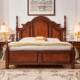 乡全实木床古罗马柱双村人大床主卧1.8m高箱储物复式 美无品牌 式