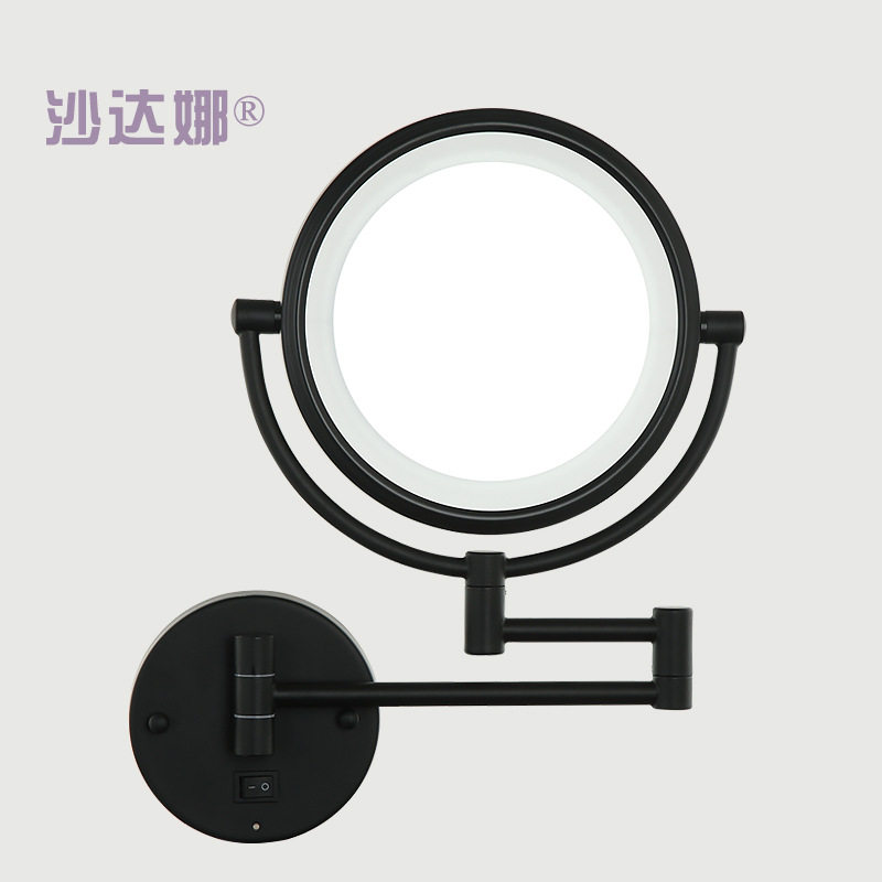 8寸LED折叠双面旋转化妆镜