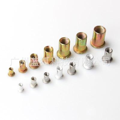 304锈钢拉铆螺母0M3~M12装铆螺母套120pcs拉帽平头柱218纹铆不螺