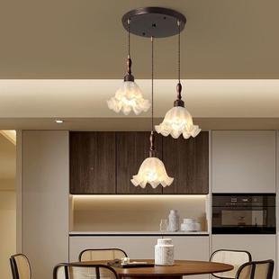 法式楼梯灯铃兰花旋转长复式吊灯美式复古厅别墅挑空大具轻847灯