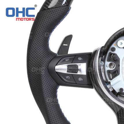 适用6于宝马1-7系X1-M3-634420E座改F座碳纤维方向盘成转总向盘钛