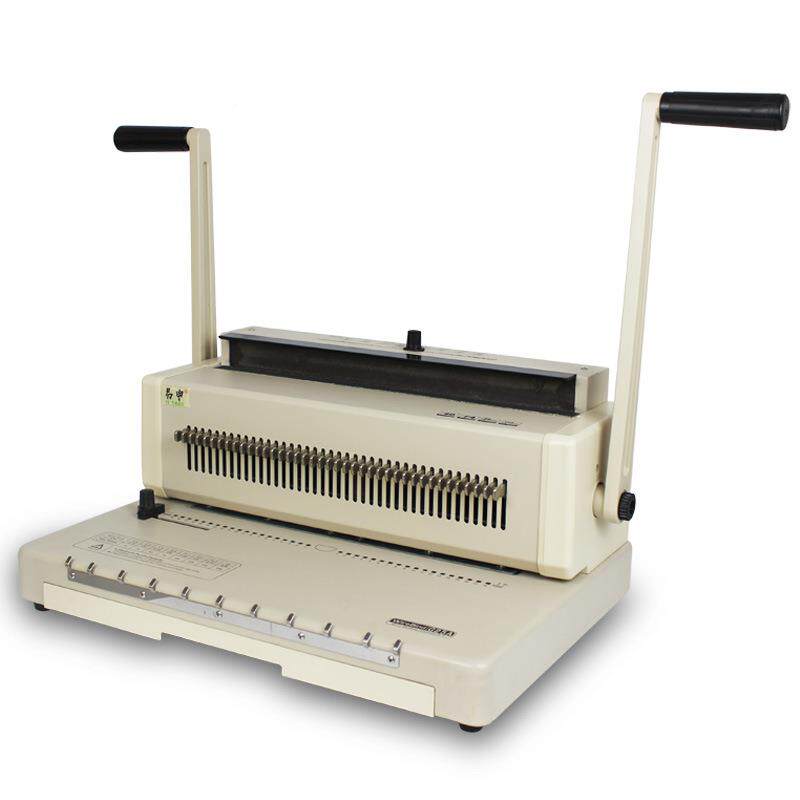 易申G25A挂挂历挂历带半装订打孔机A3F全抽刀历半圆铁圈机3:41本