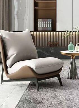 北欧单人沙发现代简ROP约计椅沙艺设术阳台异形休闲乳胶网红款懒