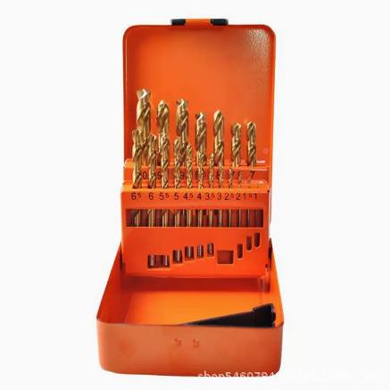 S133012/3301钻3直柄镀钛19件/25套高速钢全磨制麻IGS花钻套头装