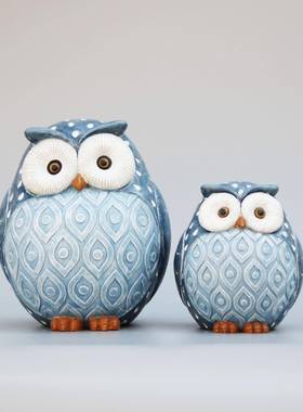 轩礼猫家XL-80423居品摆件轻奢简约风头鹰手工彩绘现货应供酒店样