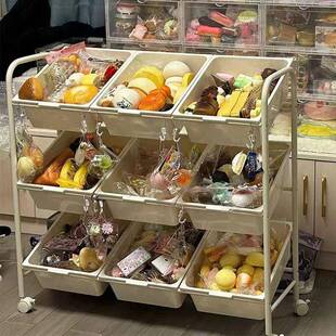 玩具收纳置物架儿童书报架家用宝宝绘画书本落地储物架子移动推车