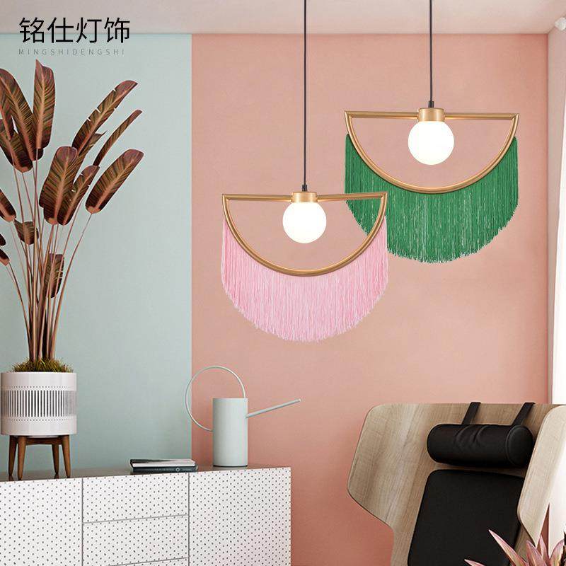 北欧后现代铁艺流苏吊灯简约创意客厅卧室Led灯餐厅个性流苏吊灯,纺织面料/辅料/配套,纺织机械配件,淘宝优惠券,粉丝福利购,淘宝优惠卷