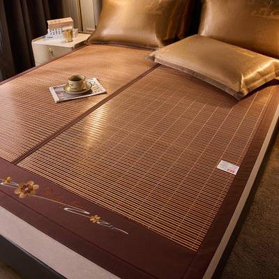 天然竹凉席季碳化竹丝席双面可用折夏叠XQLai050式席家用冰凉席学