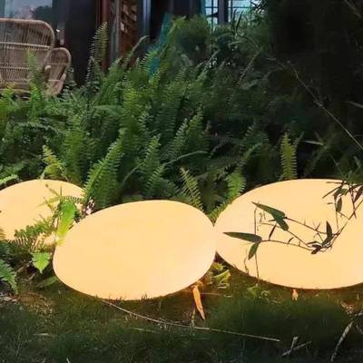 太阳能发光鹅卵石灯户外防庭院灯别墅花布置草园石坪头水灯地3165