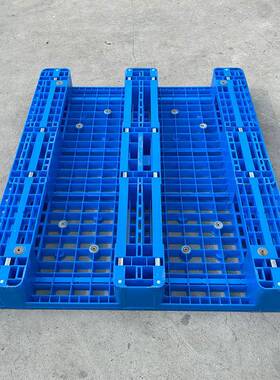 戎格强带钢管网蓝色托川字型托车盘坚固塑料卡板叉长DSY方形塑料