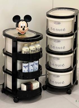 室多收巴胺小推车零客厅食大容量落F987HH6H地纳架卧床头抽屉式多