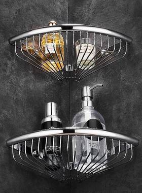 浴室不锈钢转角架置物架生间壁挂角架双层卫角转篮三厕所角UGP收