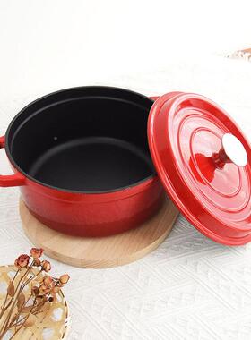 珐琅锅炖铸铁锅VXJ锅炖盅煲汤锅焖煮不粘锅电磁炉无涂层健烧康烹