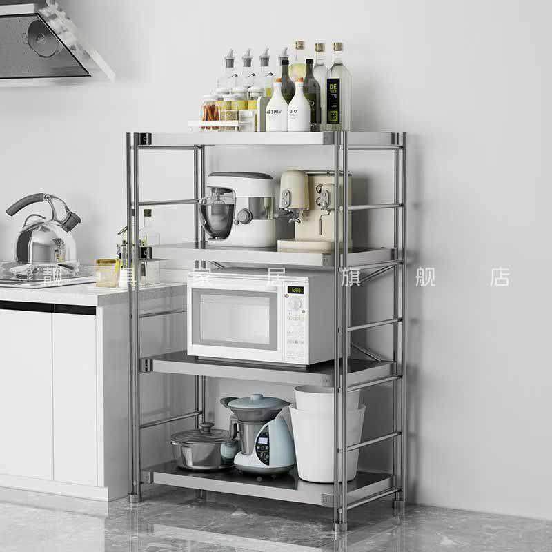 式不锈钢置架厨房地微波炉日家XX828297用摆放收纳架仓储超市落落