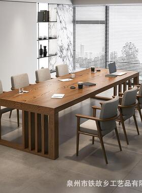 公家用议实木桌工作台现代轻书TGX-2025奢办公室培训桌办桌大板桌