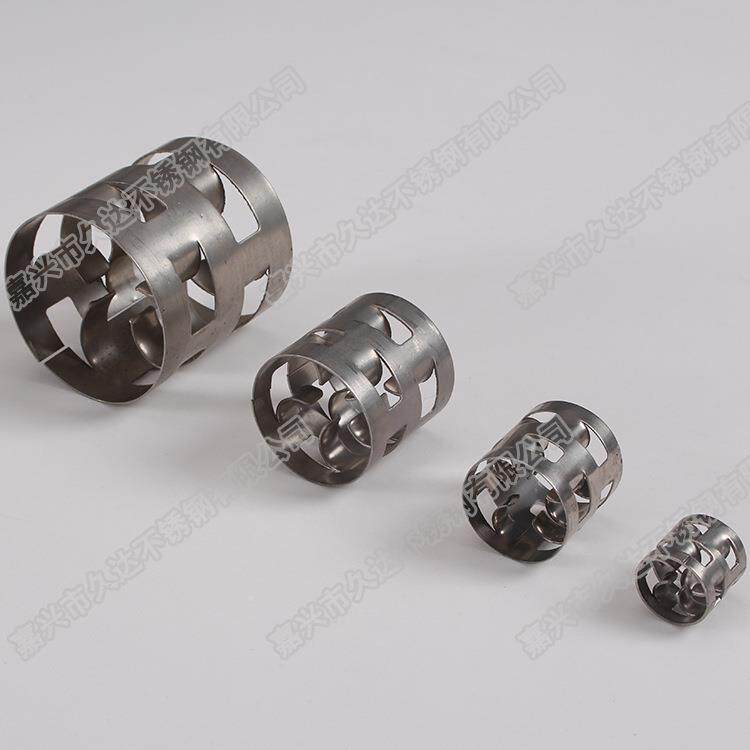 不锈钢件鲍尔环填料50mm冷化却塔化工料废气填dg50处理净塔内散堆