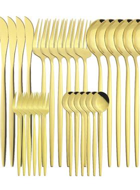 锈钢餐具刀叉勺0件套酒店葡萄MEU牙刀叉3勺水果叉甜不品蛋糕叉茶