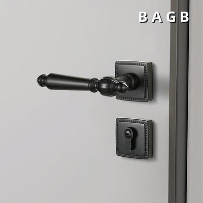 BAG磁吸门房A9-306H门卧室锁具手室内静锁B音法美式实木家用黑色
