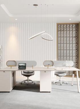 4办公桌人位员工位双人HT-18办室公职员桌椅组合现代约屏风工位简