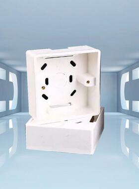 现货PVC塑料线盒家装阻燃墙壁开关86型白色阻燃明装接线盒