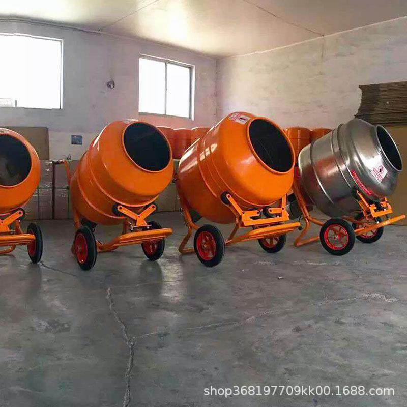 220V小型建筑工地用搅拌机工地砂浆混凝土不锈钢滚筒式搅拌车
