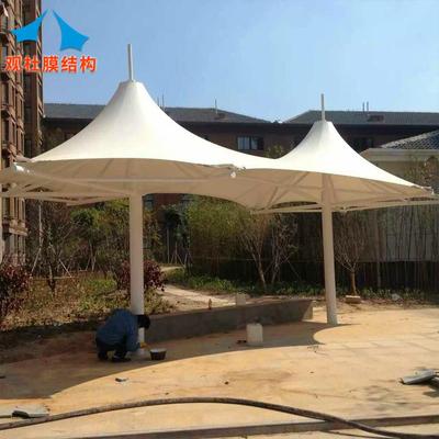 景区双顶景观膜伞公园园林膜结构景观伞西餐厅户外休闲遮阳膜伞