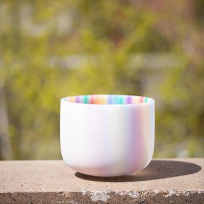 彩虹多色水晶钵天铁钵颂钵唱净身打坐敲击钵音疗冥想静心