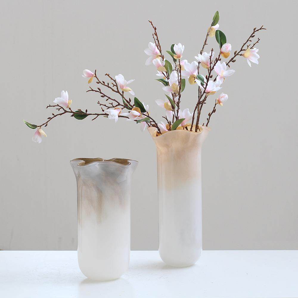 北欧轻奢创意渐变手工波浪口花瓶餐桌电视柜家居软装装饰白菜花瓶,纺织面料/辅料/配套,纺织机械配件,淘宝优惠券,粉丝福利购,淘宝优惠卷