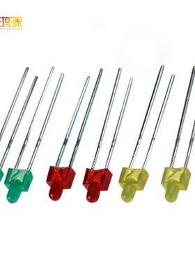 LED2mm奶嘴绿发绿led灯珠F2奶嘴型绿灯/黄发黄/红发红凸头指示灯