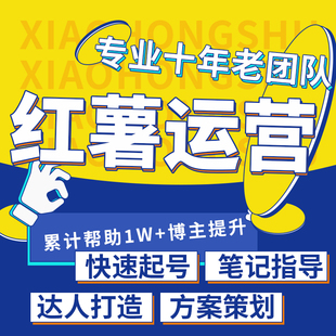 小红书品牌策划1V1指导合作推小红薯xhs运设计服务剪辑文案广营