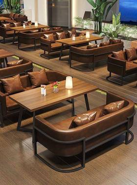 复古工风酒吧吧清DF544628吧卡座沙发啡咖厅西餐厅餐酒馆烧烤店业