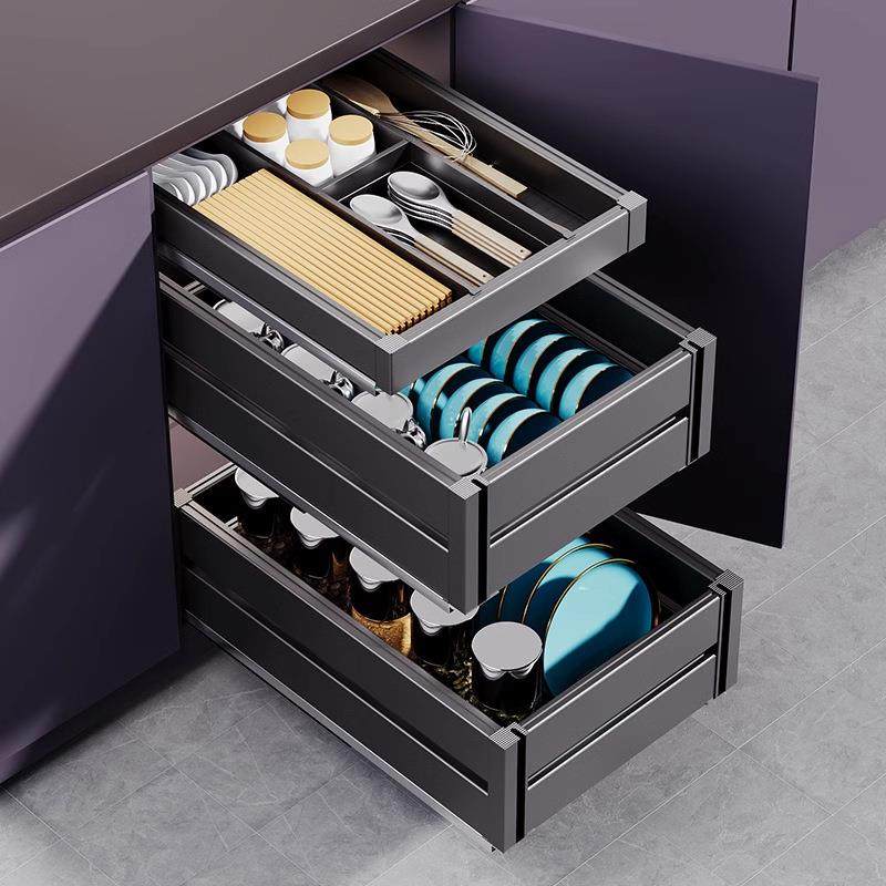 尺铝523合金小寸拉篮厨房橱抽屉式阻尼柜导轨碗层碟架双调味收纳,家装主材,拉篮,淘宝优惠券,粉丝福利购,淘宝优惠卷