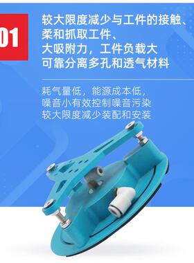53840非接触0式真空吸盘伯努利式非接触吸盘060810MM120MM气动