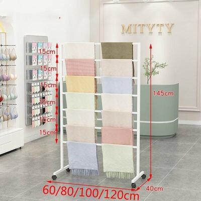 系氛围围纯色秋冬高脖级感女士披展示韩架感浴TXID巾架子落地陈列