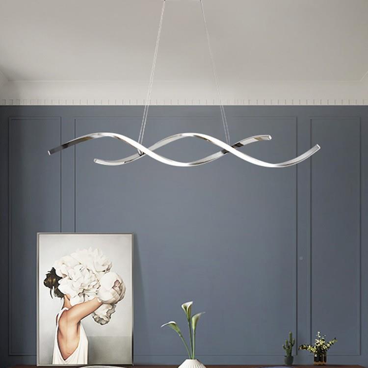 北欧极简线条餐厅现轻代奢简约计灯感餐桌设饭厅吧台洛色长93条吊