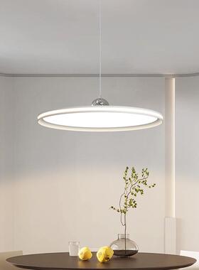 全光谱护眼餐21981厅位吊灯奶风移飞碟灯油超薄饭厅主现灯代简约
