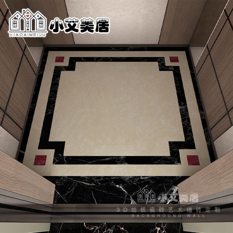 定制电梯轿厢瓷砖仿水刀