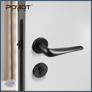 现代内门室室PBT 580房门锁锁灰色磁吸静音木门锁家用卧门锁分体