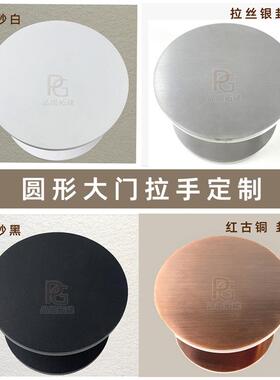 现门代实简约玻璃门拉手形黑色白圆色大单孔心木门酒店现货ZY1001