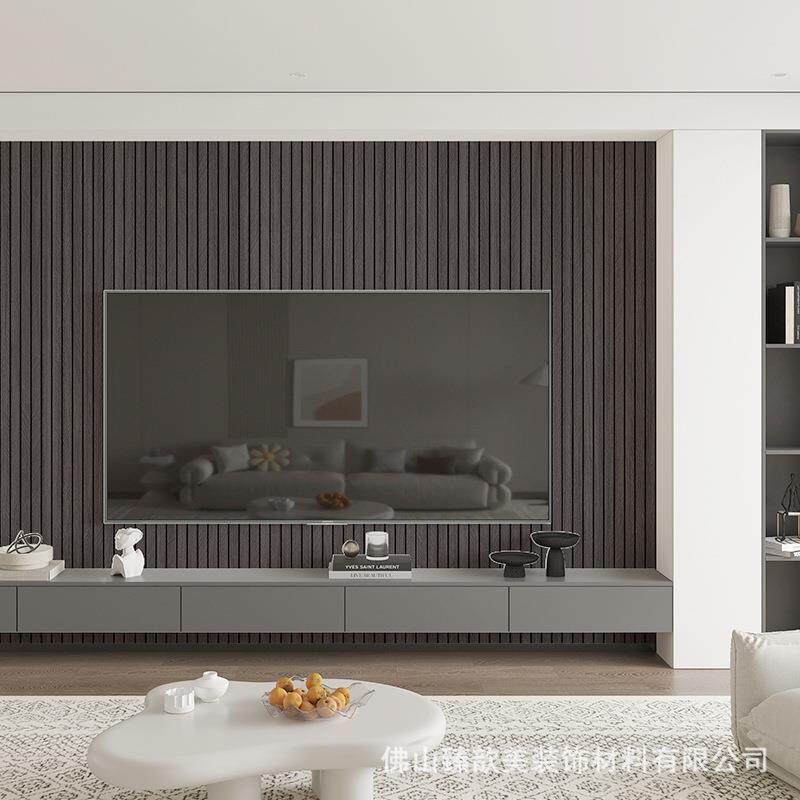 装吊顶凹槽格栅天墙花板自格栅电视纸背景装饰屋顶遮丑自粘墙贴壁